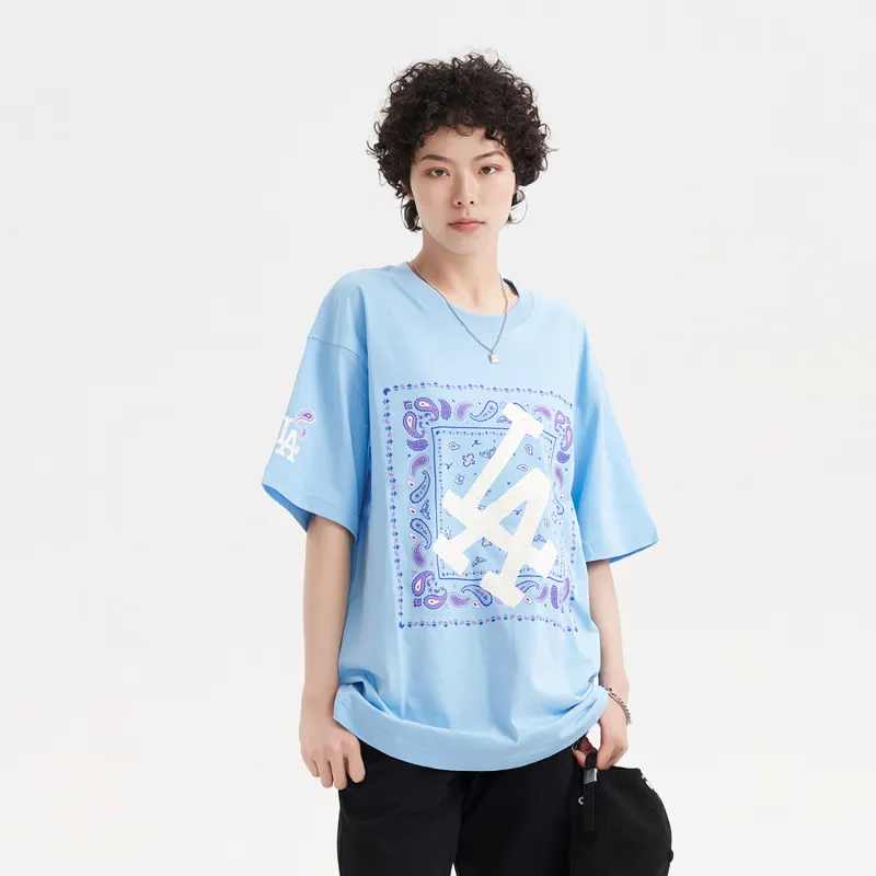MLB Set-in Sleeve T-Shirt Unisex Light Blue-2