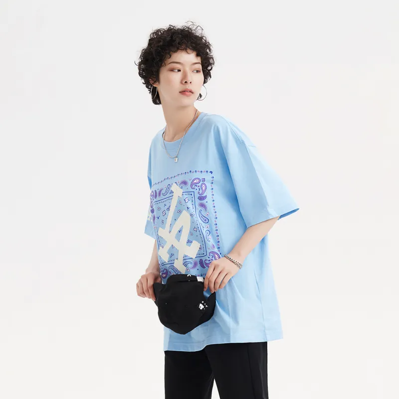 MLB Set-in Sleeve T-Shirt Unisex Light Blue-4