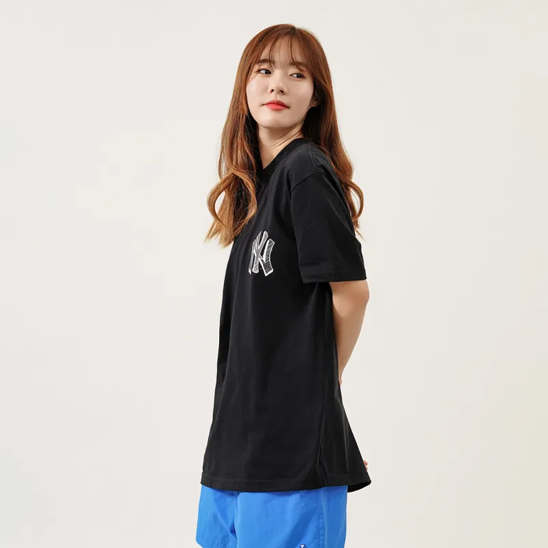 MLB Base Logo T Shirts Unisex Black-5