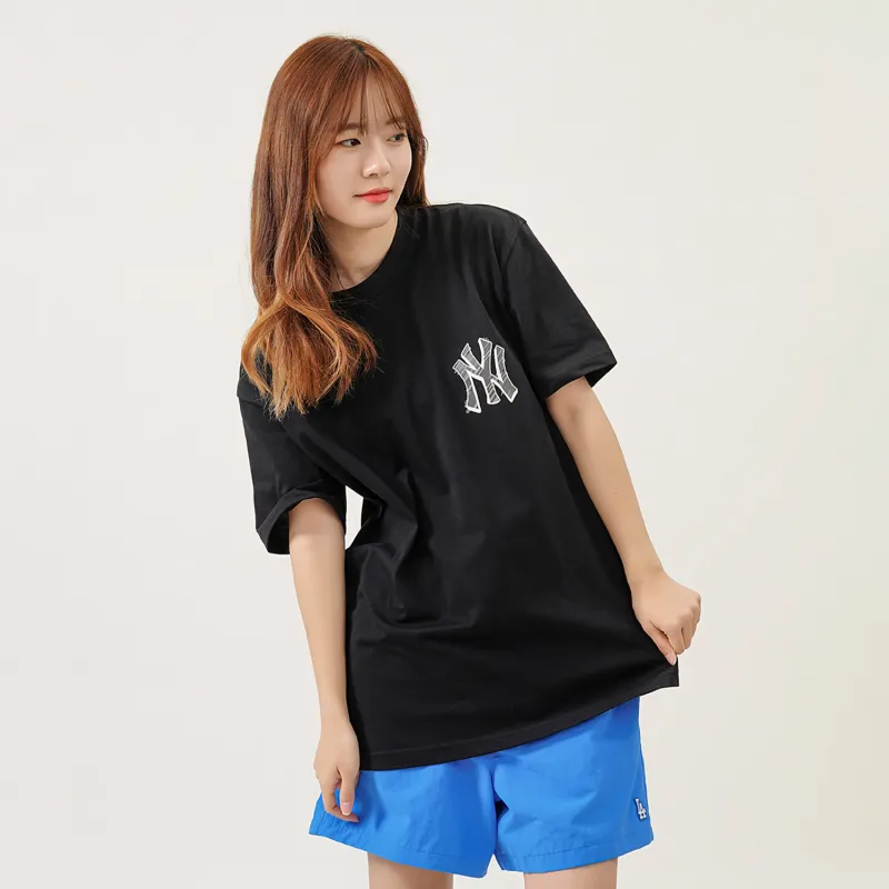 MLB Base Logo T Shirts Unisex Black-2