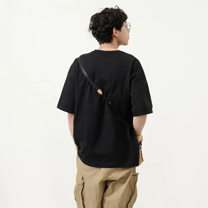 New Balance Drop Shoulder Sleeve T Shirt Unisex Black-4
