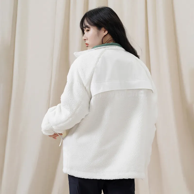 New Balance Velvet Jackets Unisex Ivory White-8