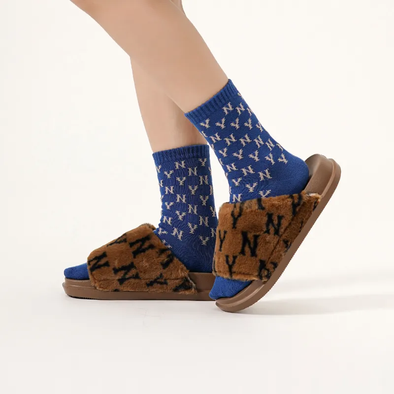 MLB Slipper Slide Slippers Unisex Dark Brown-5