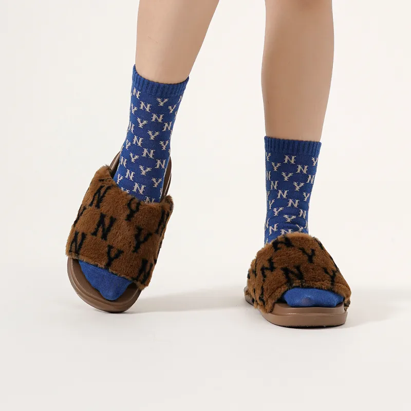 MLB Slipper Slide Slippers Unisex Dark Brown-7