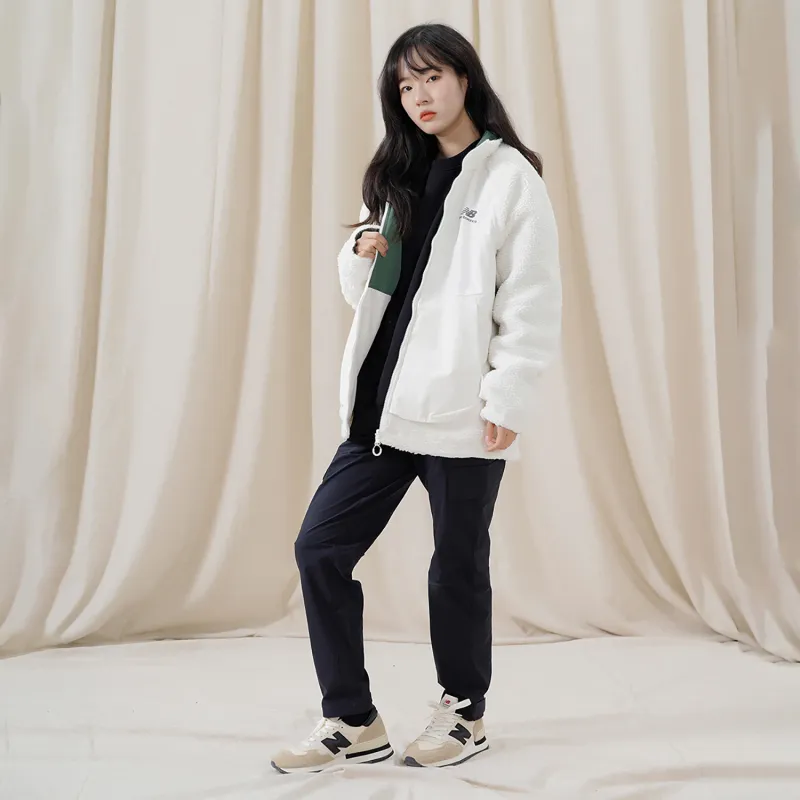 New Balance Velvet Jackets Unisex Ivory White-4