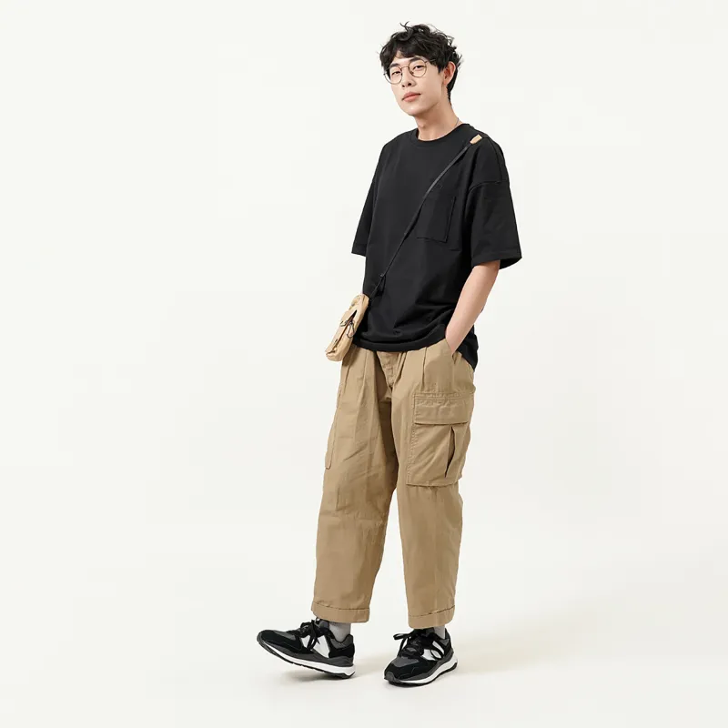 New Balance Drop Shoulder Sleeve T Shirt Unisex Black-6