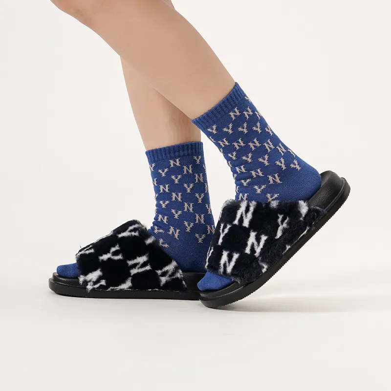 MLB Slipper Slip Resistant Slide Slippers Unisex Black-6