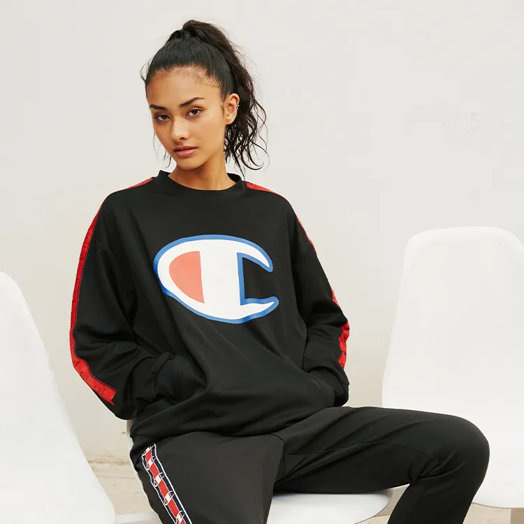 Champion Sweatshirt Japan Version Unisex Black-3