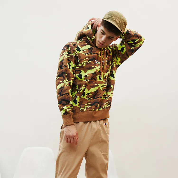 Champion Hooded Other Sweatshirt Japan Version Men's 1Khaki Multicolor-3