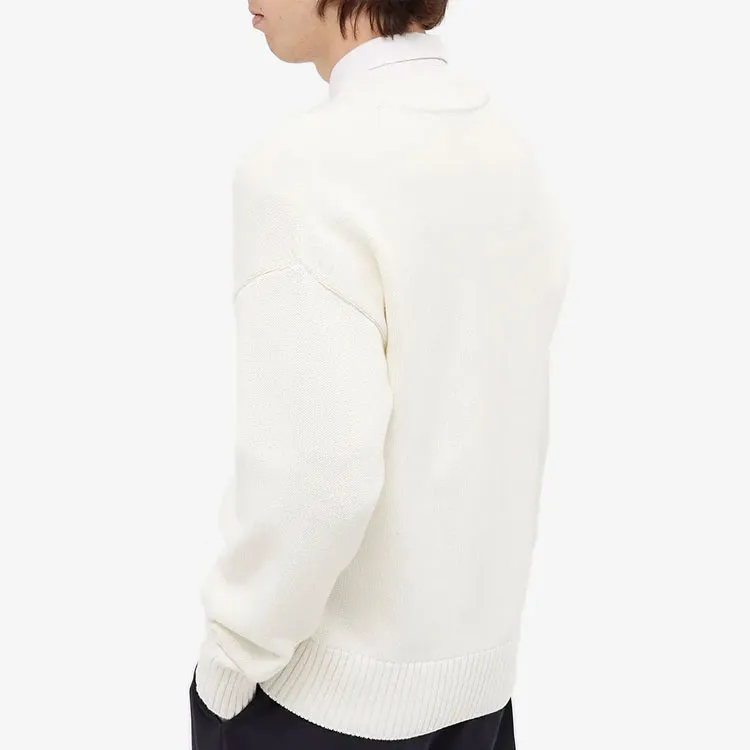 Ami Paris Ami De Coeur Merino Wool Oversize Cardigan-3