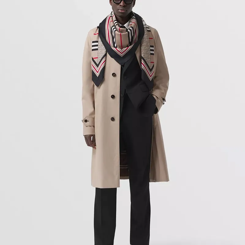 Burberry Silk Scarves Unisex Archive Beige-5