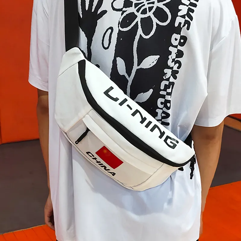 LiNing Shoulder Bag, Crossbody Bag, Sling Bag, Fanny Pack Unisex Starlight White-6