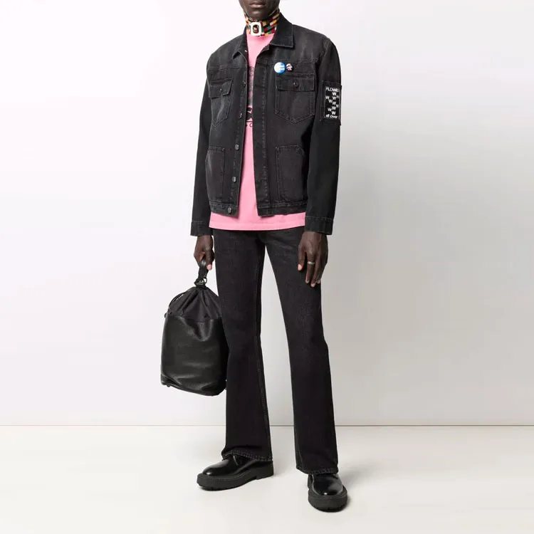 RAF SIMONS Denim Jackets Men Black-1