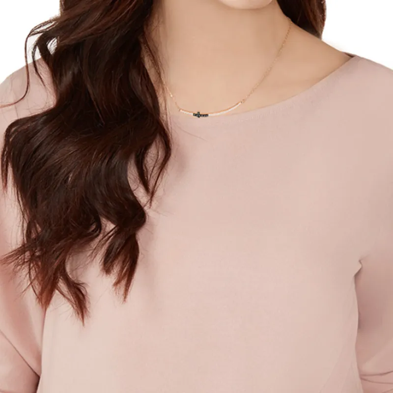 Swarovski Faux Crystal Necklaces Unisex Rose Gold-2