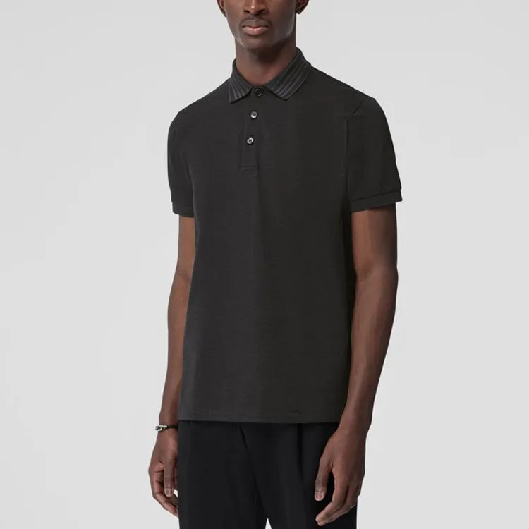 Burberry SS22 Polo Shirt Men's Charcoal Gray-3