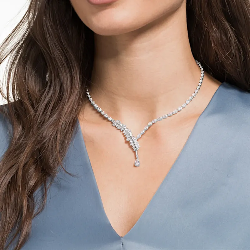 Swarovski Nice Necklaces Women's Silver-2