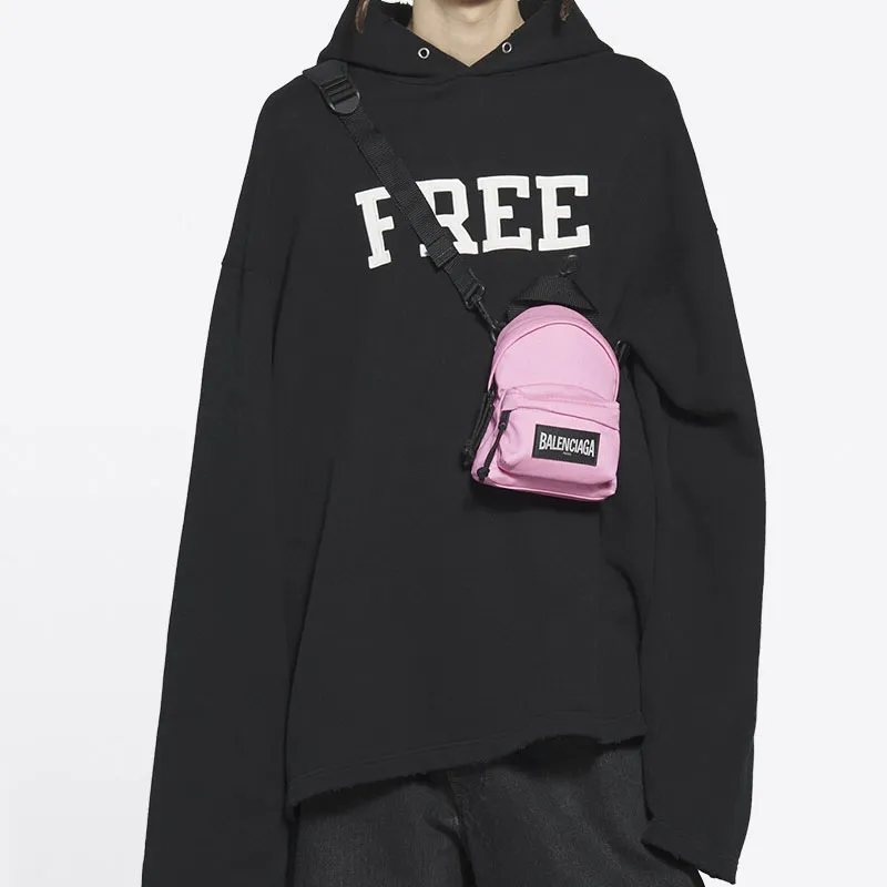 Balenciaga Nylon Fabric Backpack Mini Men's Pink-6