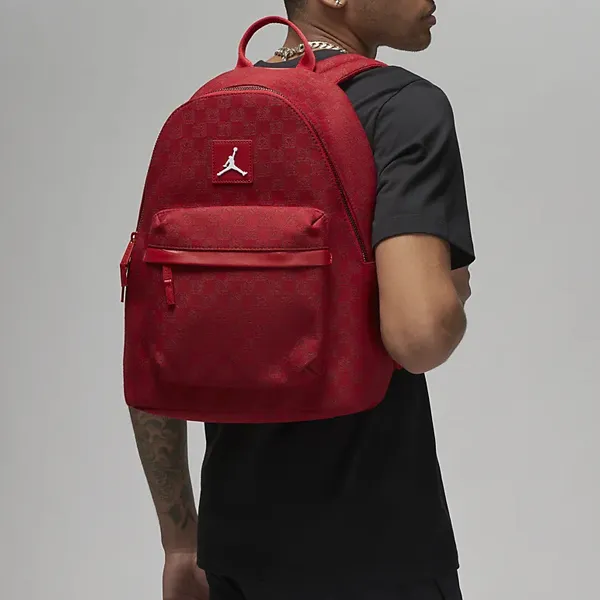 Jordan Polyester Backpack Large Size Unisex Red-3