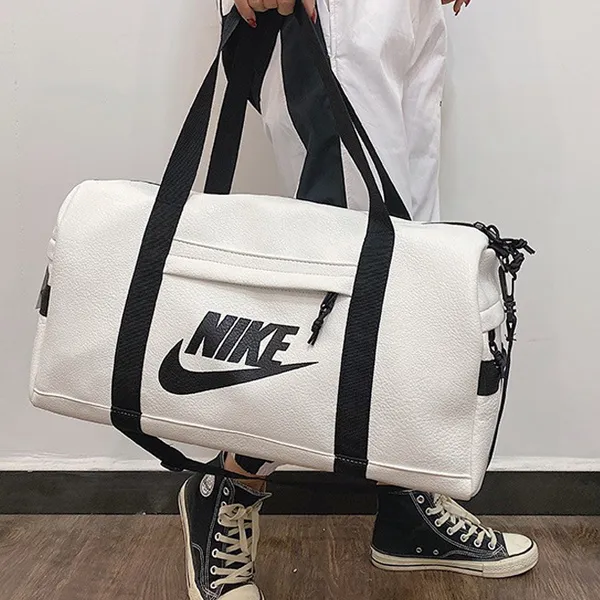 Supreme FW19 Week 14 X Nike Leather Duffle Bag Collaboration Leather Luggage Bag Travel Bag Unisex-4
