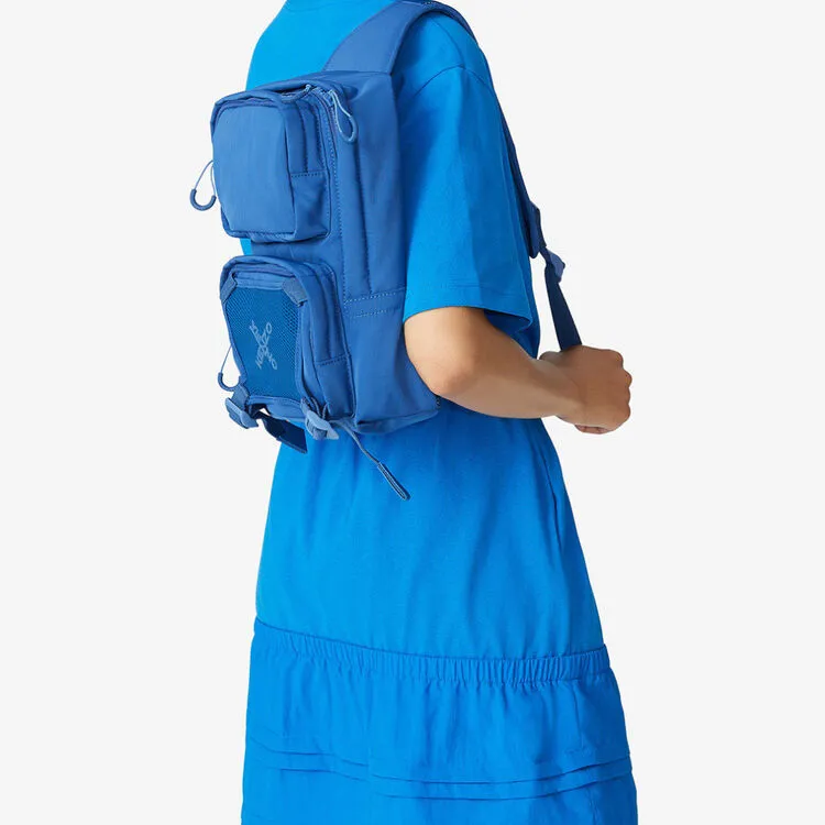 KENZO Letter Logo Nylon Fabric Sling Bag Regular Unisex Blue-4