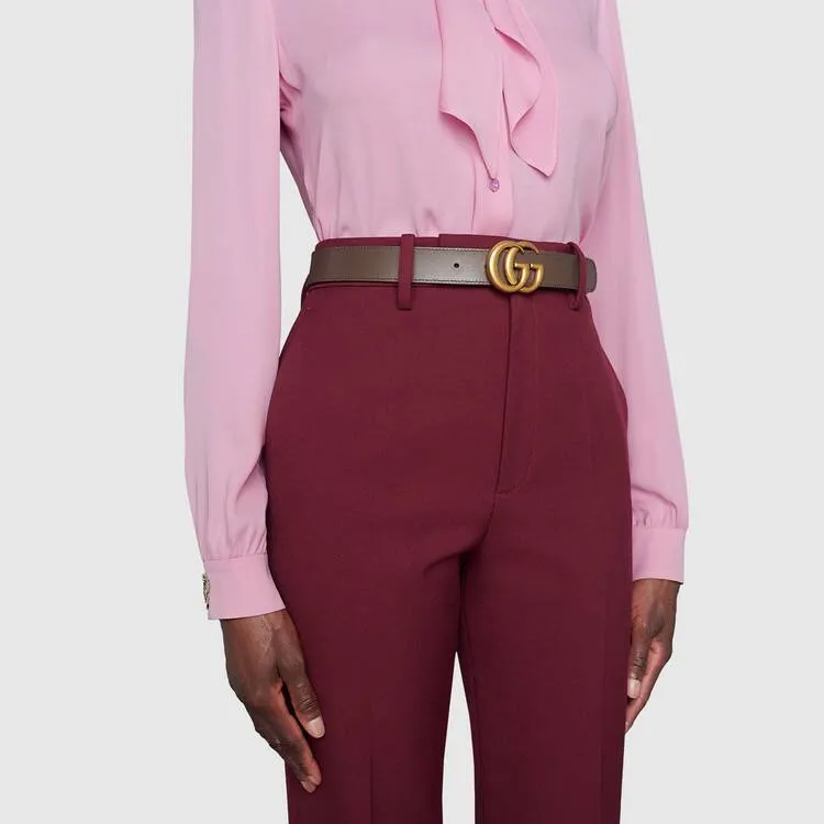 GUCCI Jacquard Reversible Buckle Belt-5