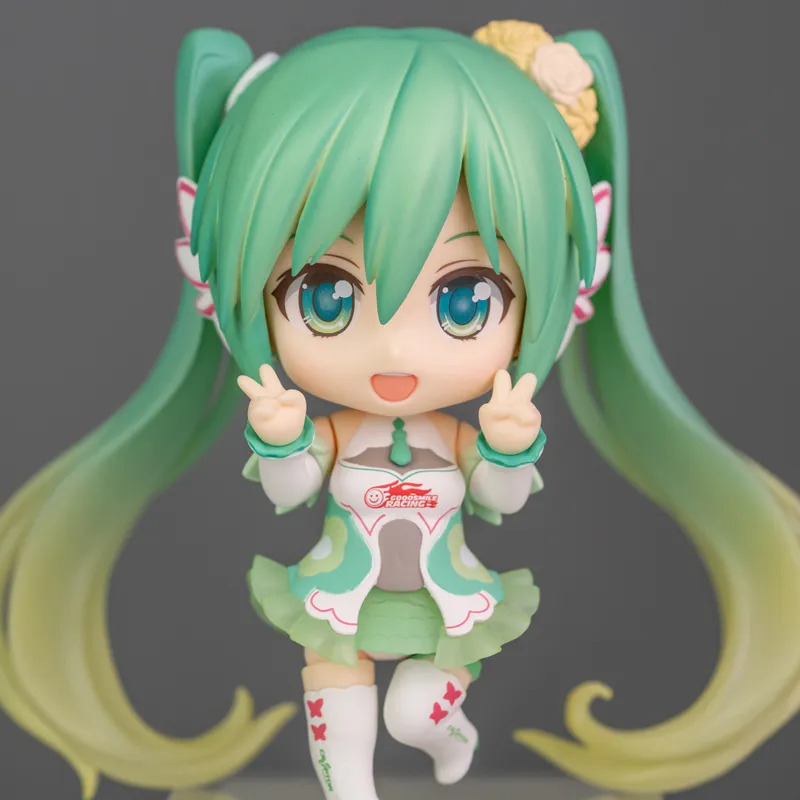 GSC Hatsune Miku No.777 Racing Hatsune Miku 2017ver Nendoroid Chibi Figures 10cm-8