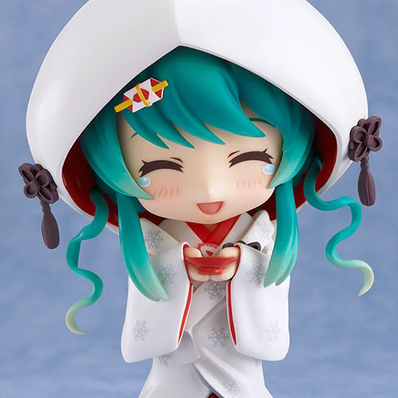 GSC Hatsune Miku No.303 Snowy Sound White Edition Nendoroid Chibi Figures 10cm-2