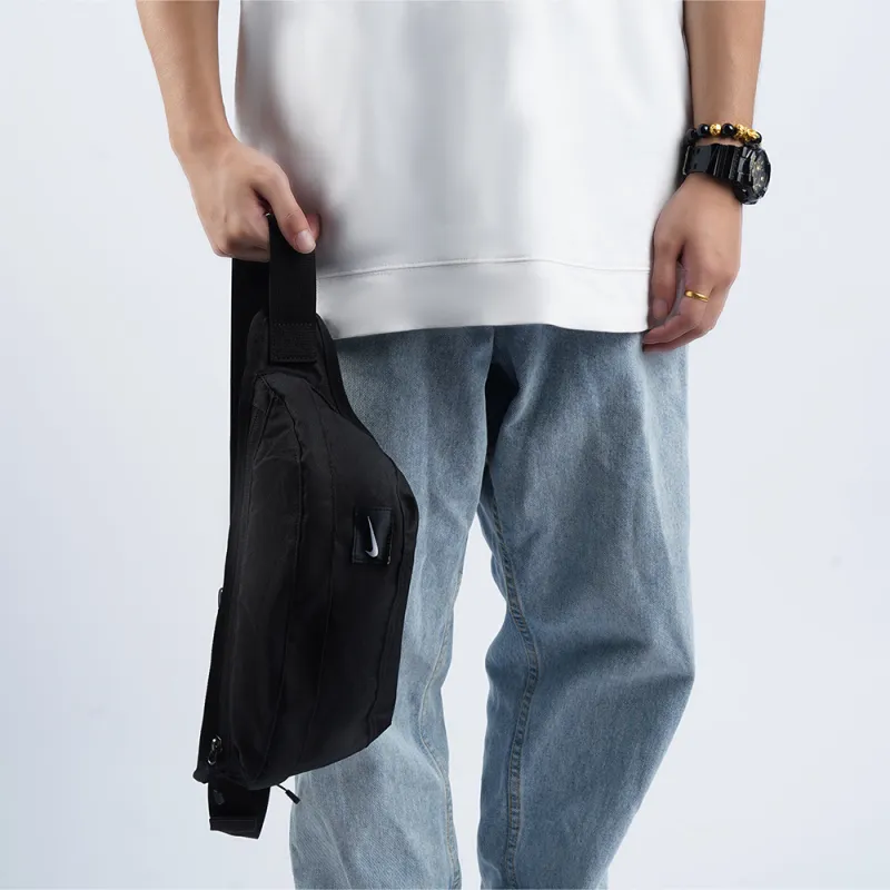 Nike Polyester One Shoulder Crossbody Bag, Sling Bag, Fanny Pack Regular Unisex Pure Black-3