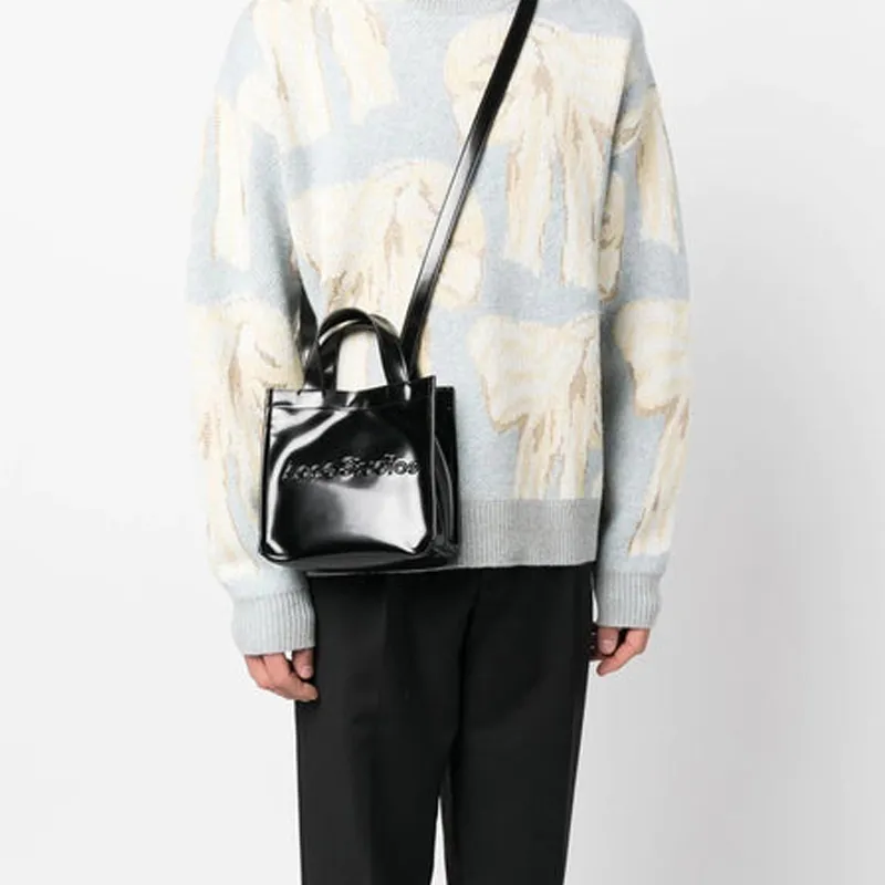 Acne Studios Polyurethane Tote Bag Shopping Bag Crossbody Handbag Mini Women's Black-8