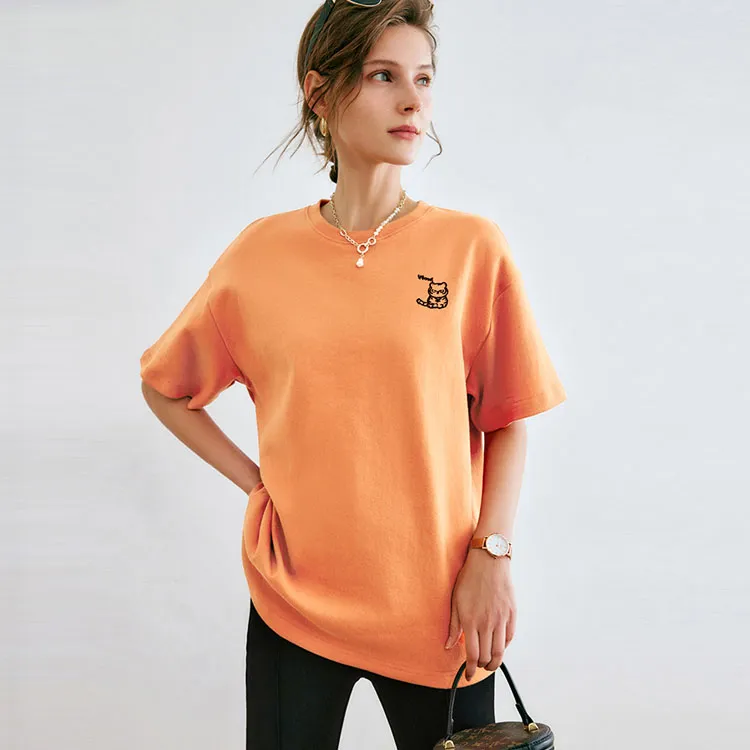Olrain T Shirts Women's Orange-1