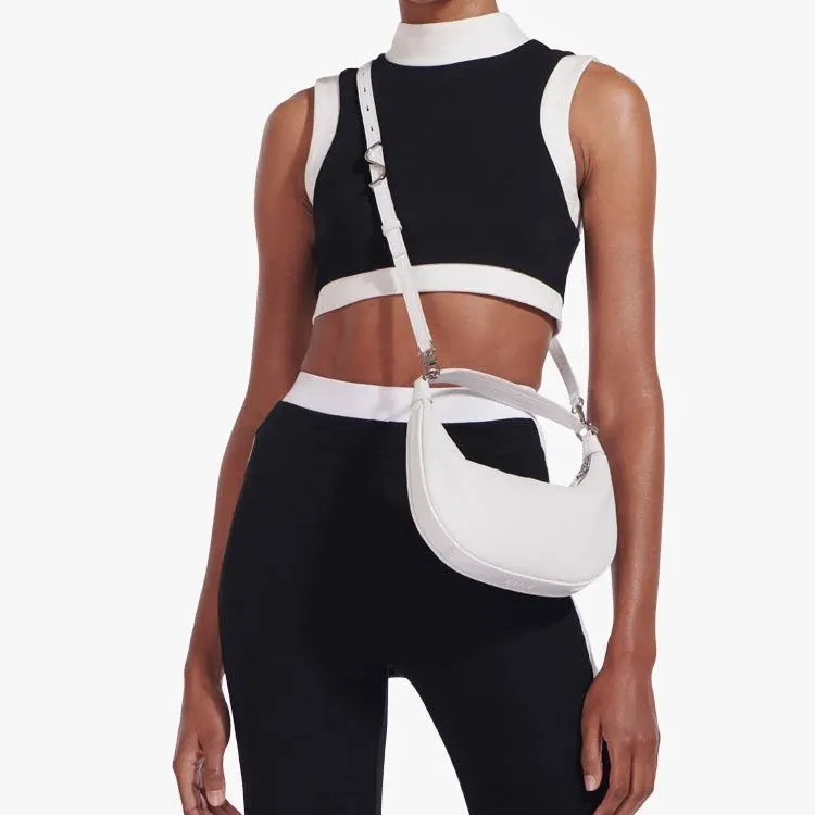 Staud Leather Shoulder Bag Crossbody Bag Mini Women's White-4