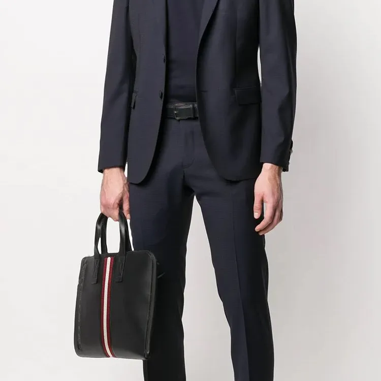 BALLY Leather Crossbody Bag Shoulder Bag Regular Men's Black-4