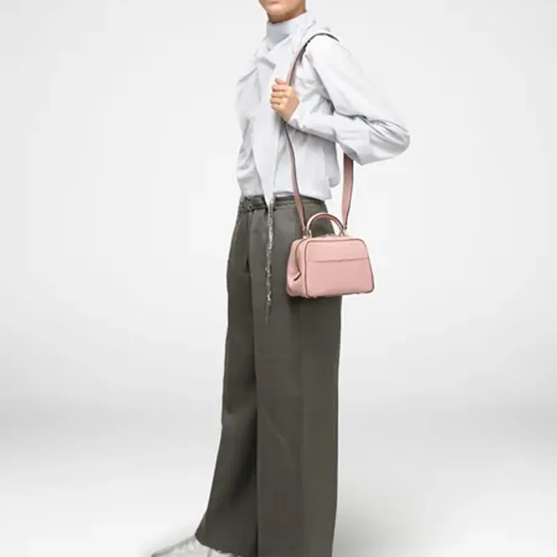 Valextra Serie S Calfskin Handbag Shoulder Bag Crossbody Bag Mini Women's Rose Pink-4