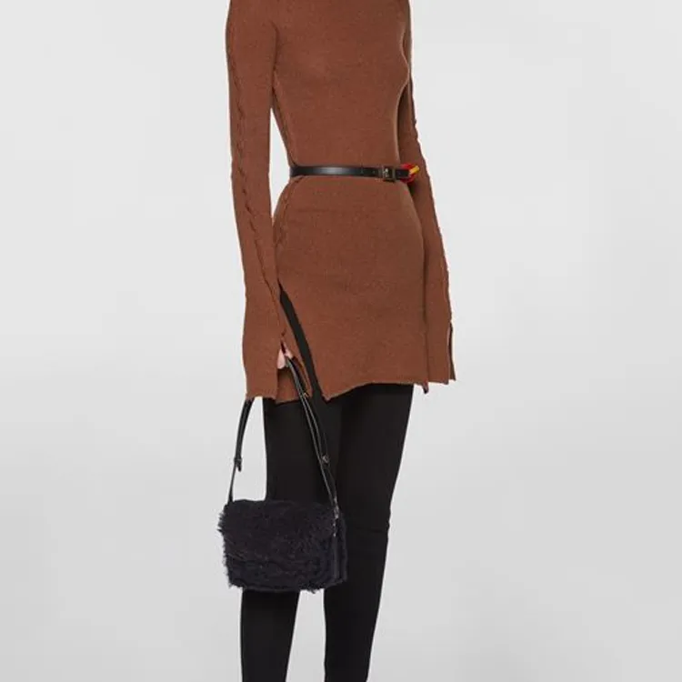 MARNI Trunk Shearling/Calfskin Shoulder Bag Crossbody Bag Mini Women's Black-4