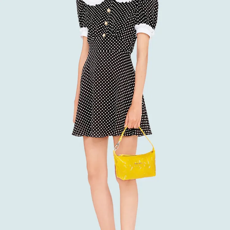 MIU MIU Maritime Leather Shoulder Bag Handbag Shoulder Bag Women's Yellow-4