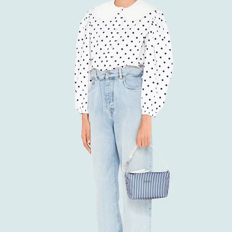 MIU MIU Maritime Leather Shoulder Bag Handbag Shoulder Bag Women's Royal Blue/White-4