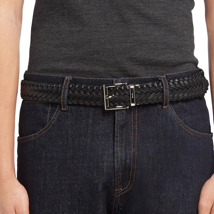 PRADA Saffiano Leather Belts Unisex-1