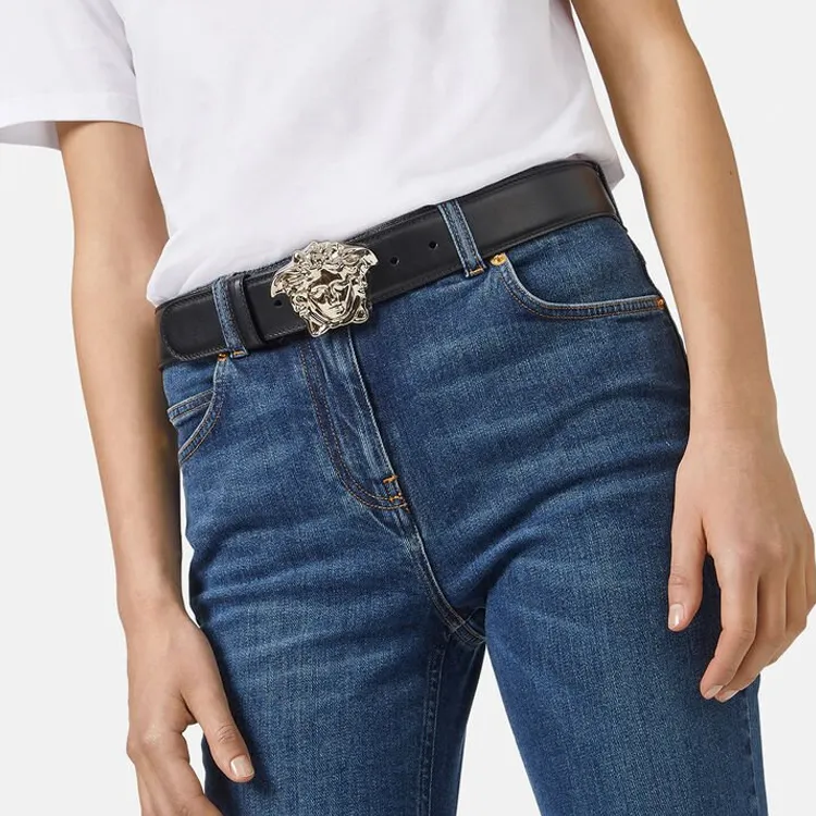 VERSACE Palazzo Belt Calf Leather-1