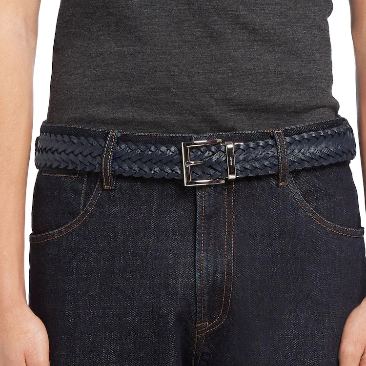 PRADA Saffiano Leather Belts Unisex-2