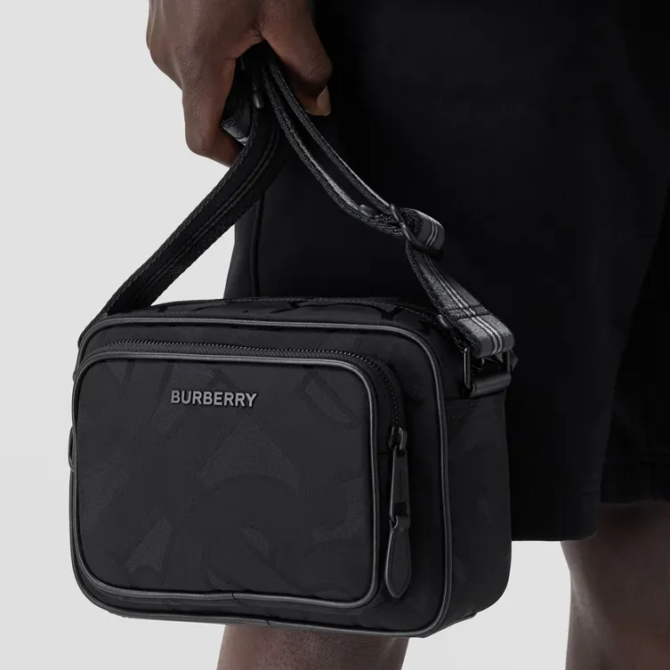 Burberry Leather With Polyester With Cotton Camera Bag Shoulder Bag Crossbody Bag Regular Men's Black-5