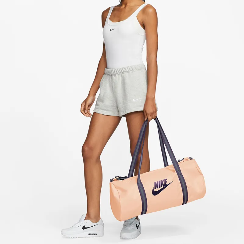 Nike Nylon Portable One Shoulder Crossbody Travel Gym Bag Unisex Light Orange-5