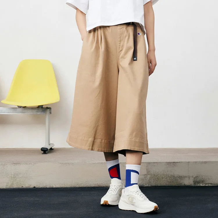 Champion Straight Moderate Sweatpants Japan Version Women's Khaki-5