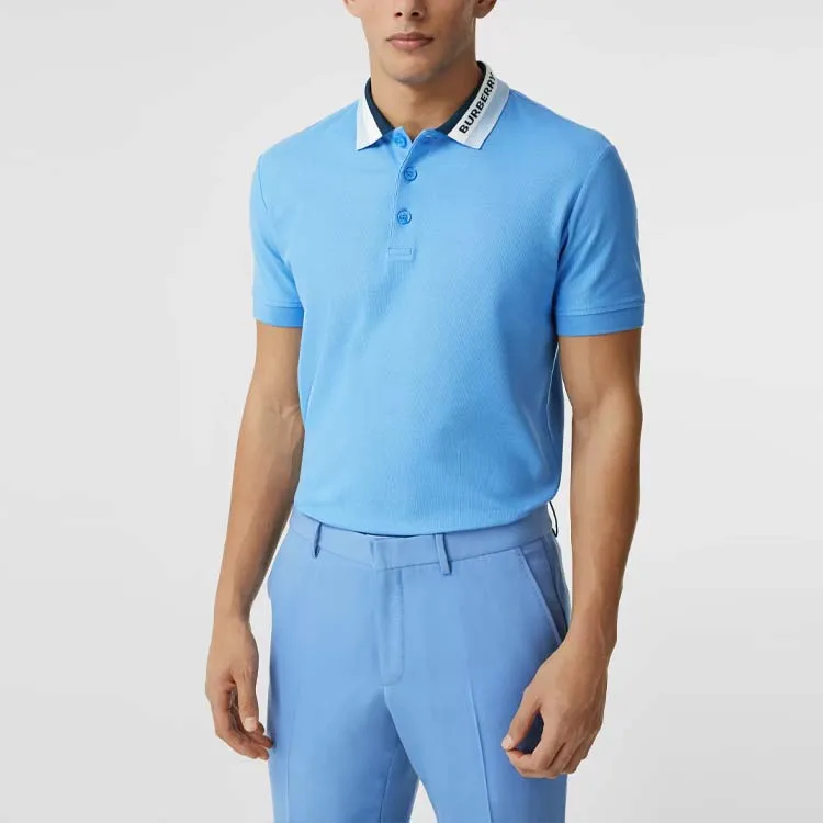 Burberry Polo Shirts Men Blue-2