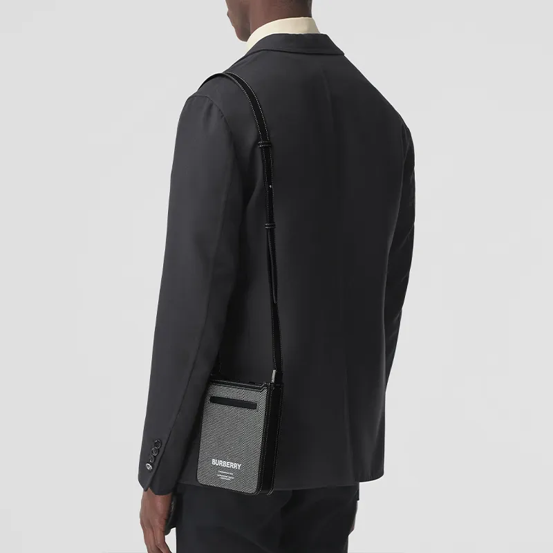 Burberry OlympiaHorseferry Cow Leather Tote Bag, Shopping Bag, Shoulder Bag, Crossbody Bag Mini Men's Black/Gray-7