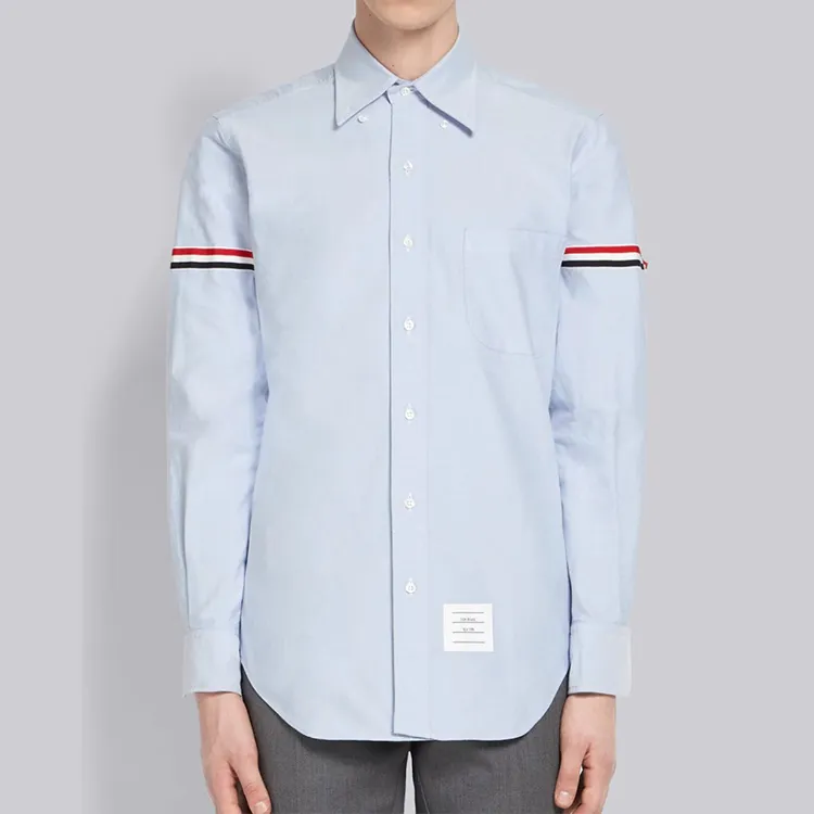 THOM BROWNE Rwb Striped Long Sleeved Shirt-2