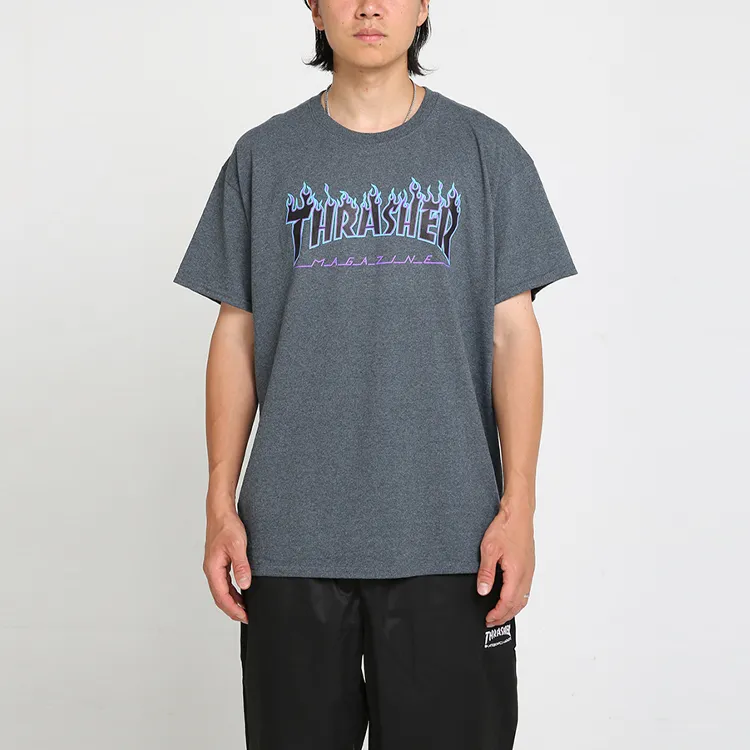 Thrasher T Shirt US Version Unisex Gray Blue-1