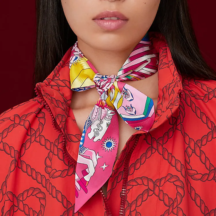 HERMES 2010 2024 La Source De Pegase Silk Twilly Scarf Scarves-1