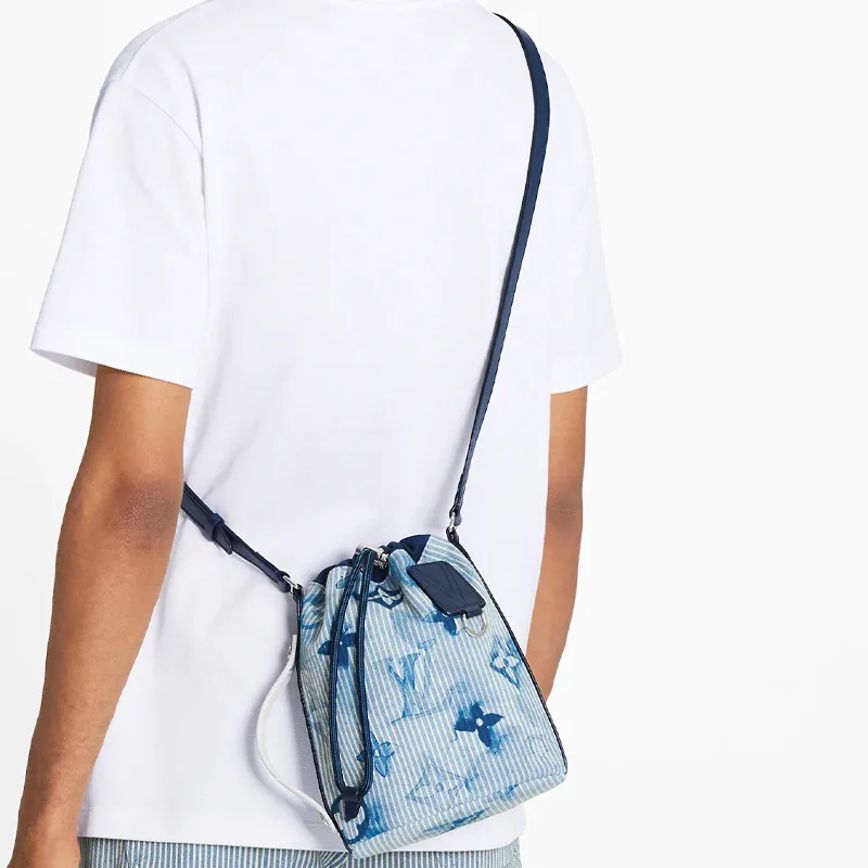 LOUIS VUITTON Sac Marin Mini Hickory Stripes Denim-6