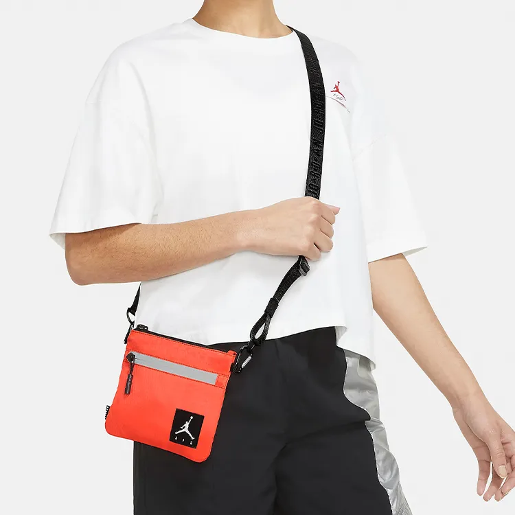 Jordan Polyester Shoulder Bag, Crossbody Bag Regular Unisex Infrared Red-3
