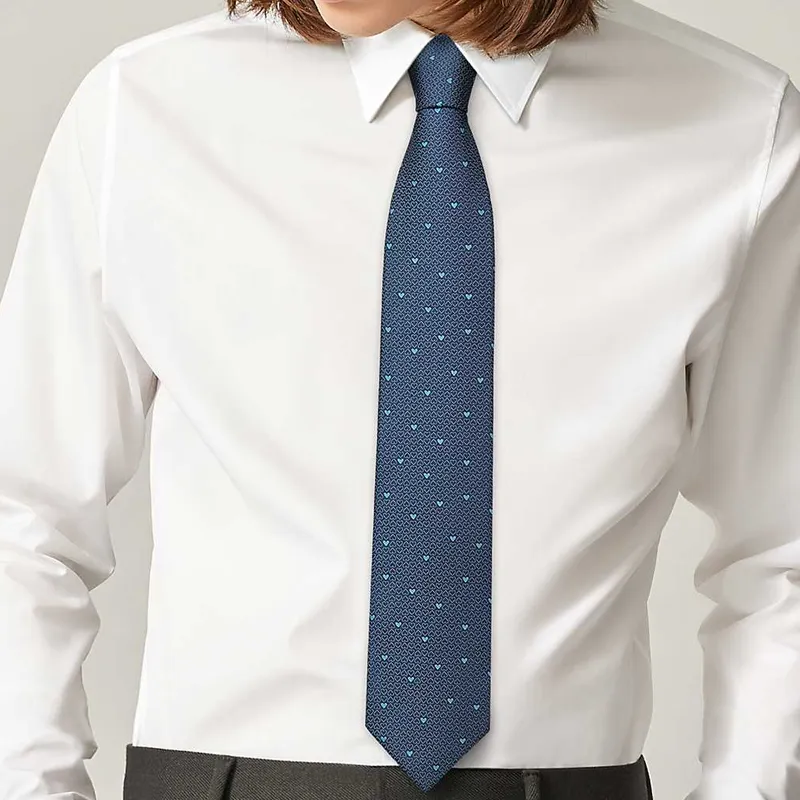 HERMES Darling Ties Men Ocean/Sky Blue-1